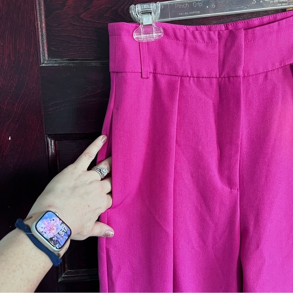 ASOS River Island Wide Leg Trousers in Hot Pink Size 10 - Picture 10 of 16